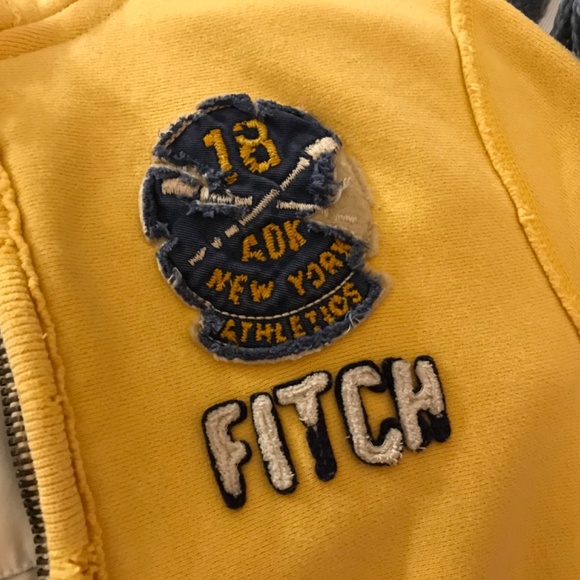 AUTHENTIC VINTAGE Y2K 🔥 ABERCROMBIE & FITCH GOLD ZIP UP HOODIE - Picture 7 of 9